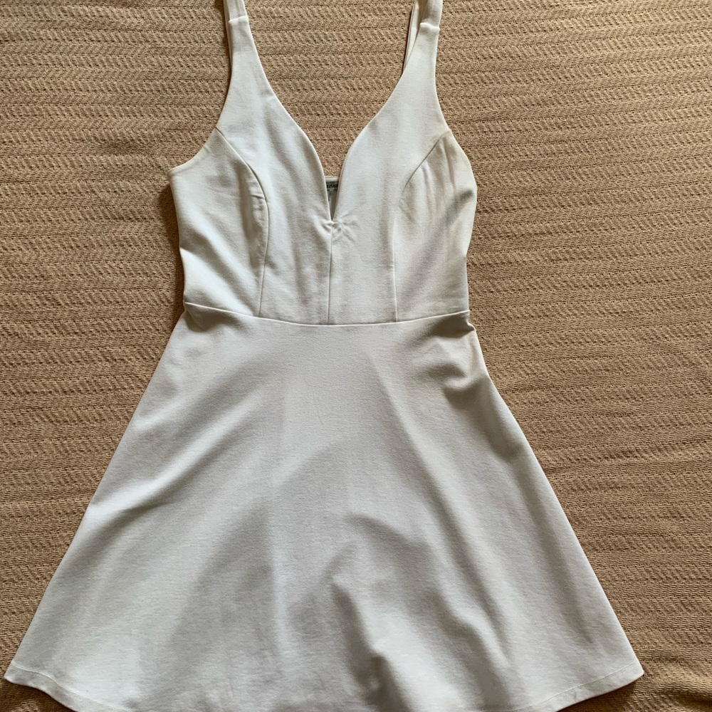 white formal dress , charlotte rouse
